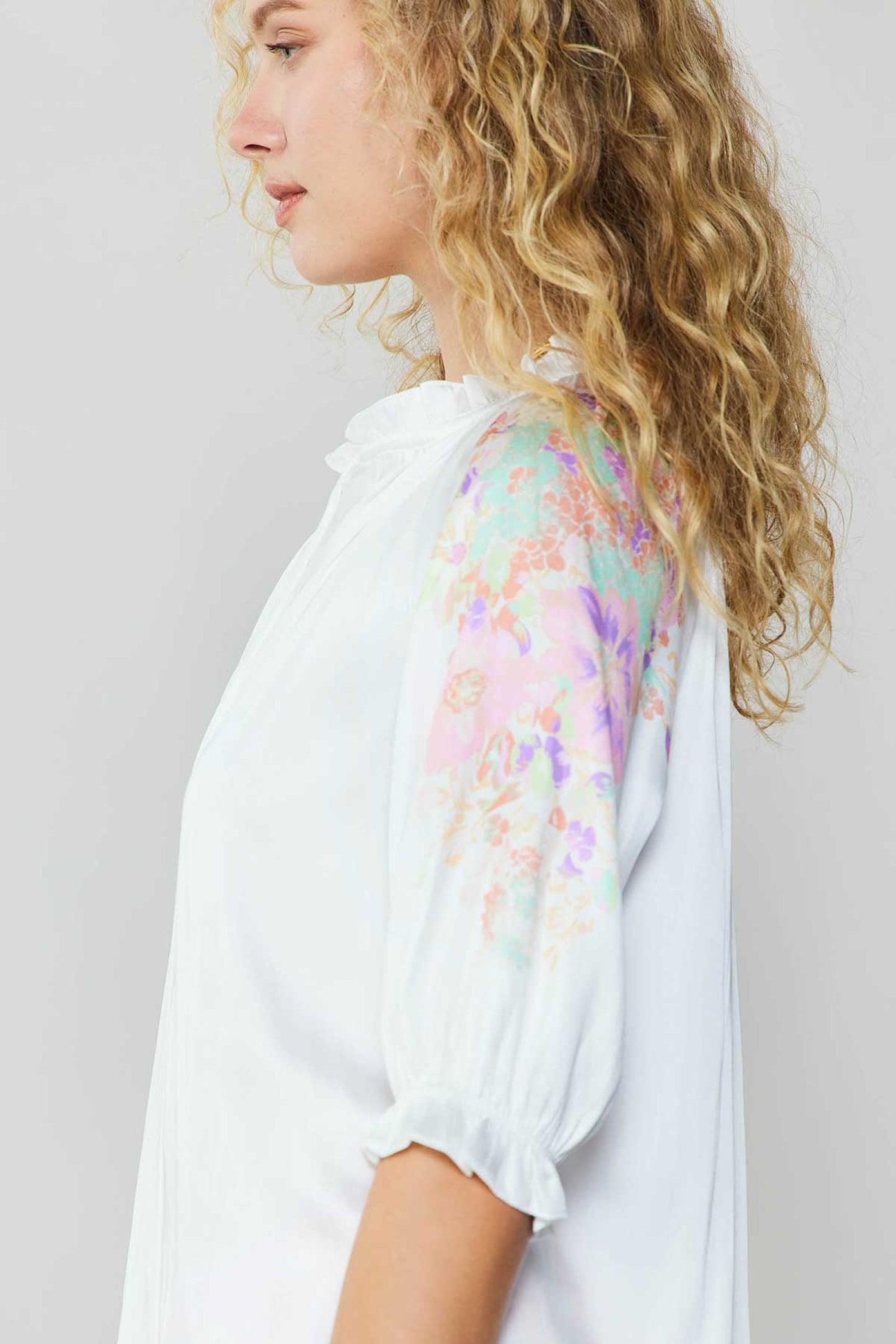 CURRENT AIR V-NECK BLOUSE - Devine 23