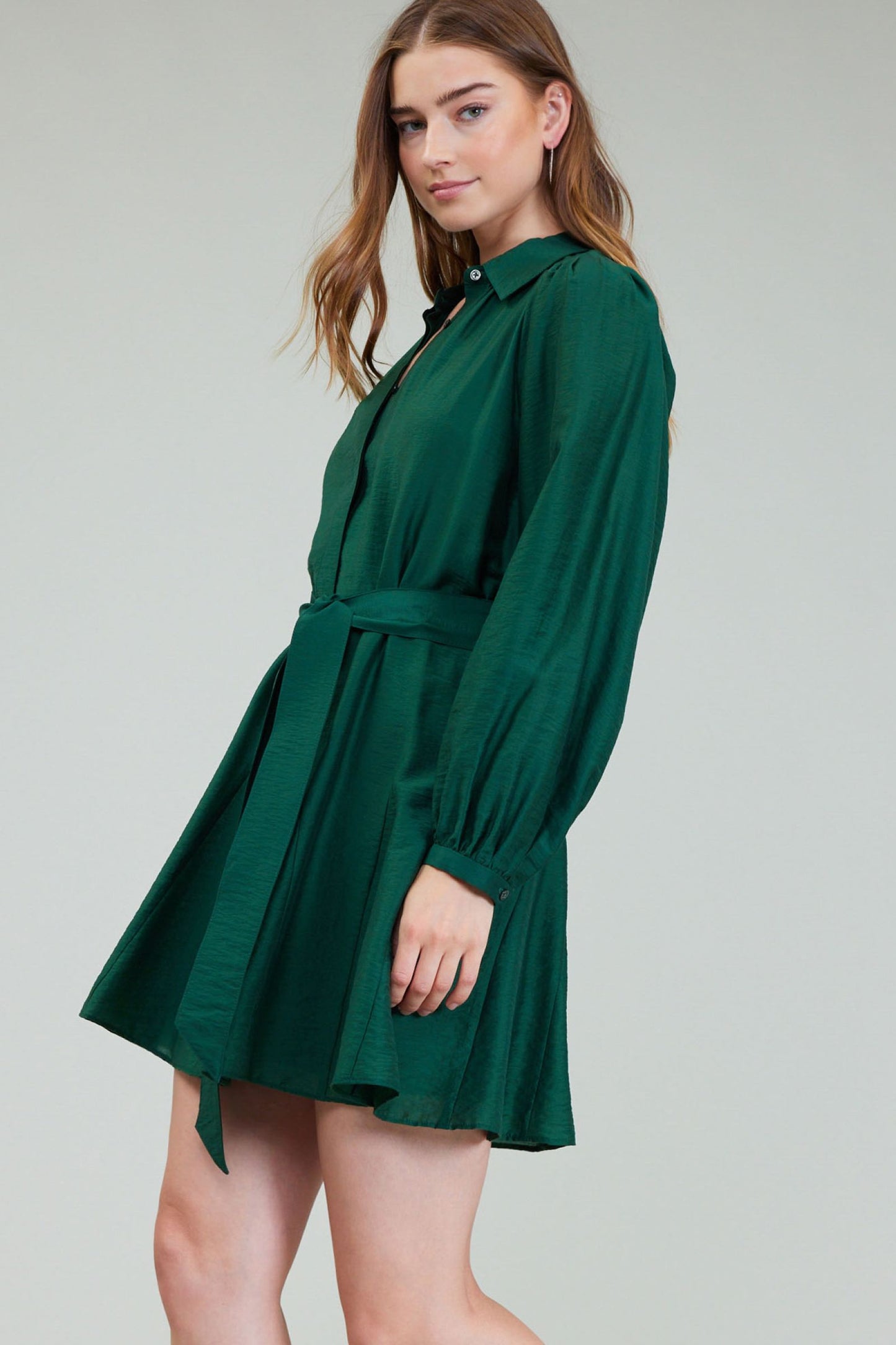 CURRENT AIR LONG-SLEEVE SHIRTS GORE SKIRT MINI DRESS - Devine 23