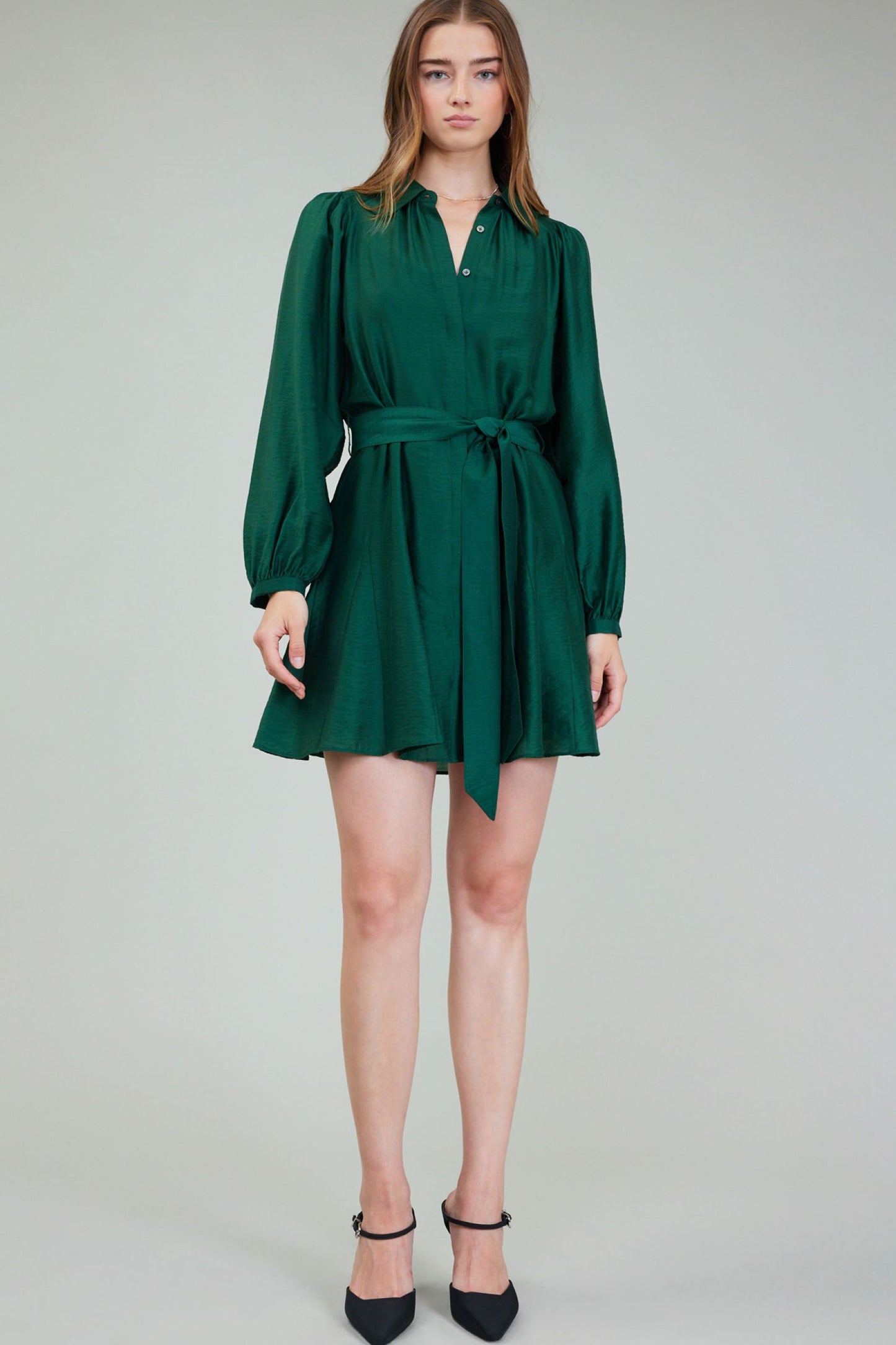 CURRENT AIR LONG-SLEEVE SHIRTS GORE SKIRT MINI DRESS - Devine 23