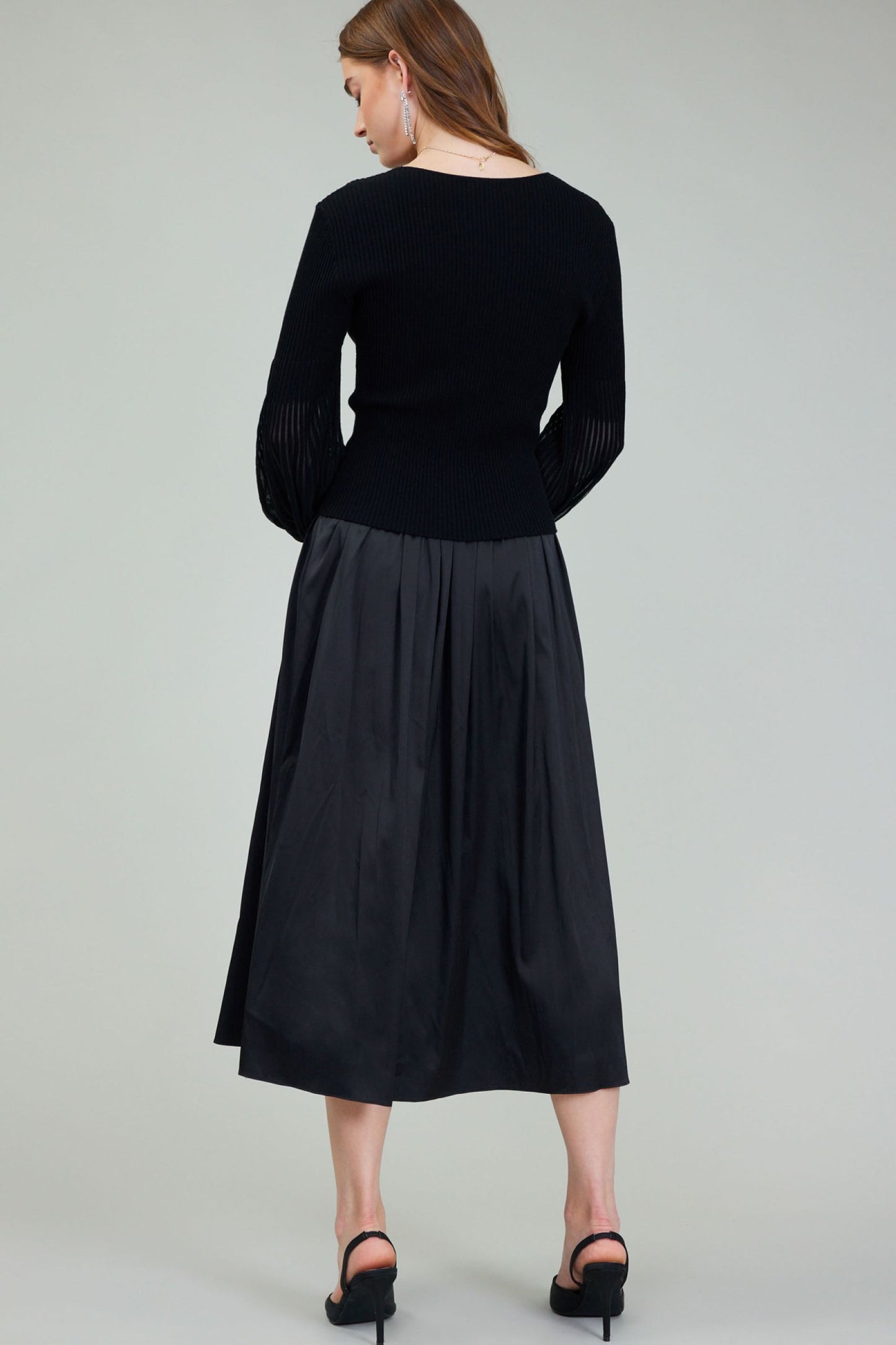 CURRENT AIR LONG-SLEEVE ROUND NECK SWEATER & DRESS SETS - Devine 23