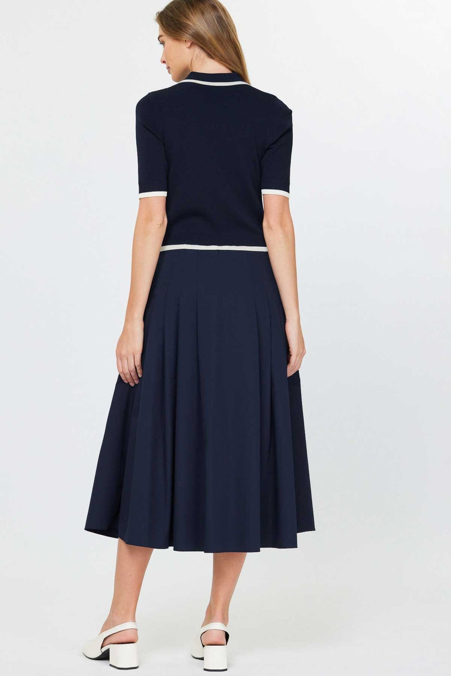 Current Air Polo Collar Dress with Button-Down Front - Devine 23