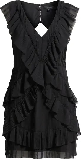 Lulu’s Nova Pleated Ruffle Mini Dress - Devine 23