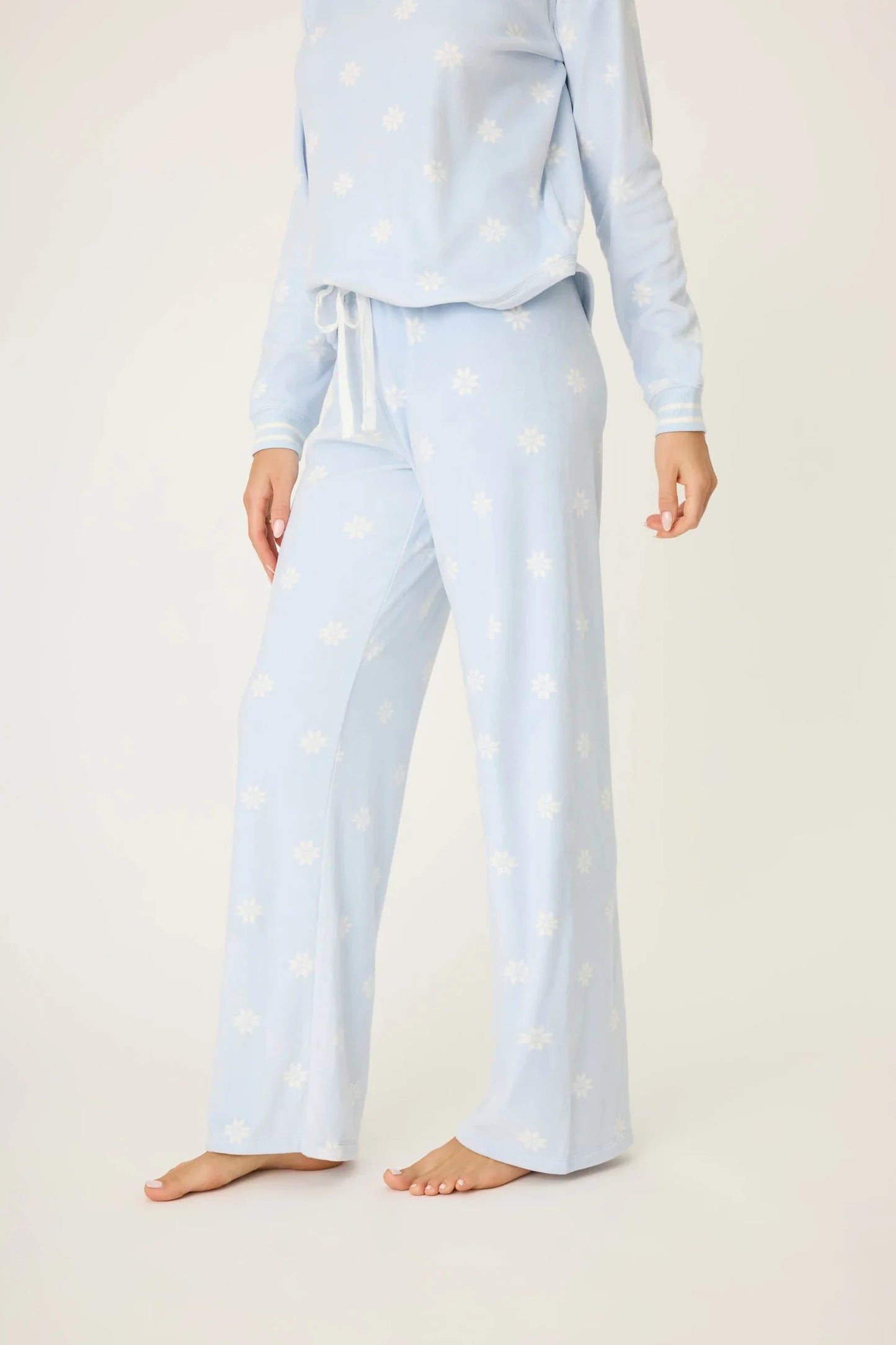 PJ Salvage Women's Après All Day Velour Pants - Snowflake - Devine 23