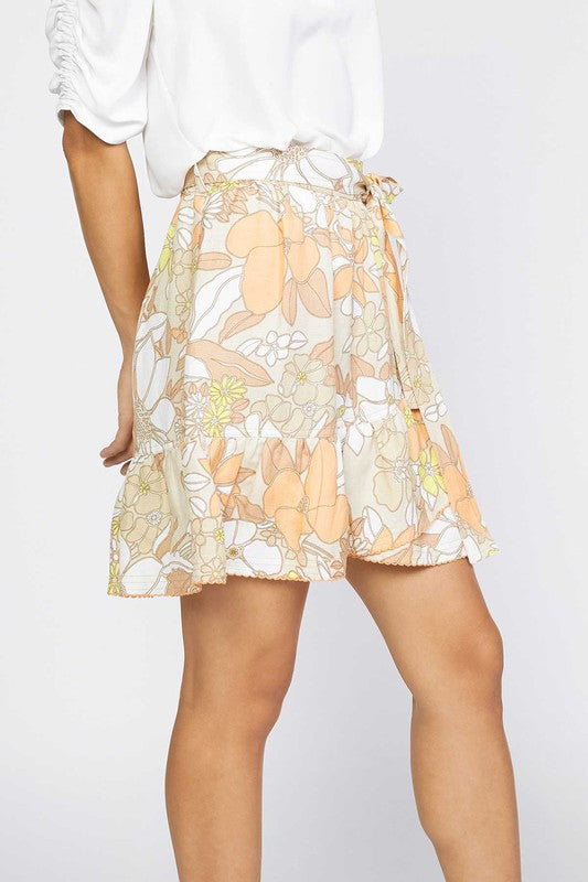 Current Air Floral Mini Skirt - Devine 23