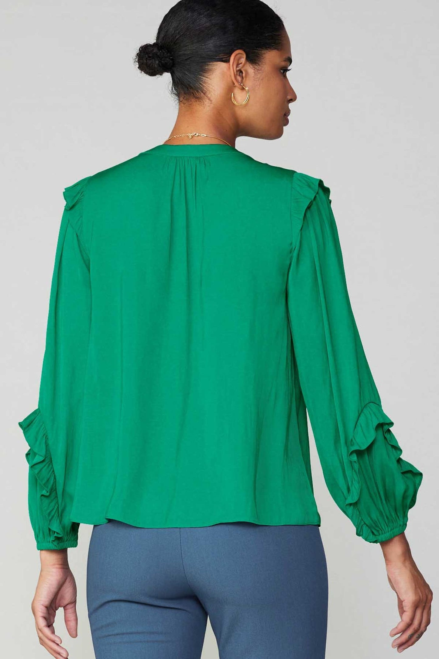 CURRENT AIR LONG SLEEVE COLLARED SPLIT NECK SHIRT - Devine 23