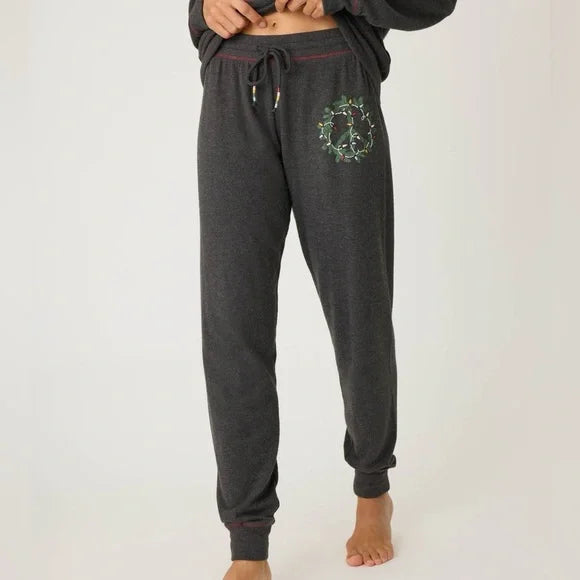 PJ Salvage Joy to the World Pants - Slate - Devine 23
