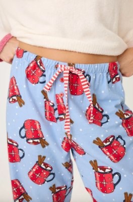 PJ Salvage Hug in a Mug Flannel Pajama Pant - Denim - Devine 23