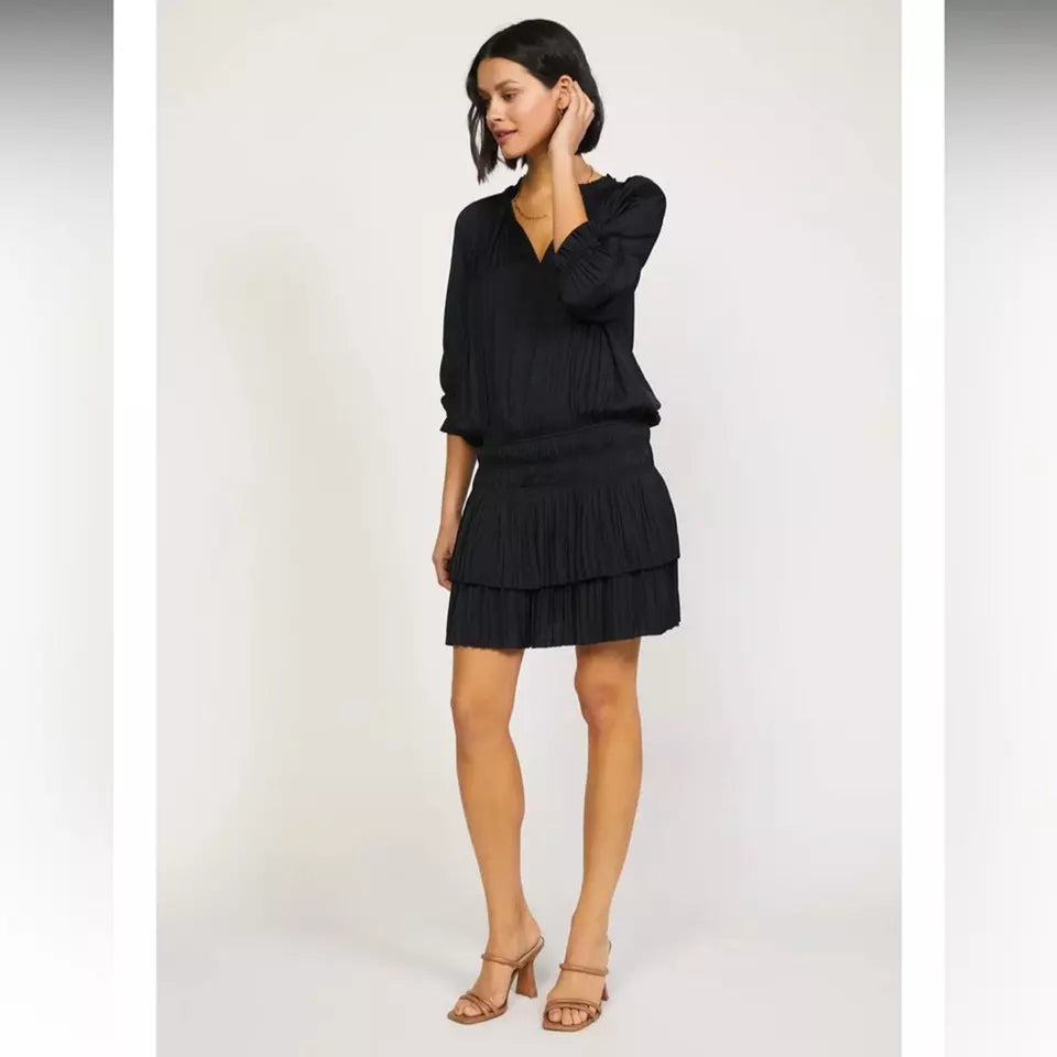 CURRENT AIR 3Q SLEEVE PLEATED MINI DRESS - Devine 23