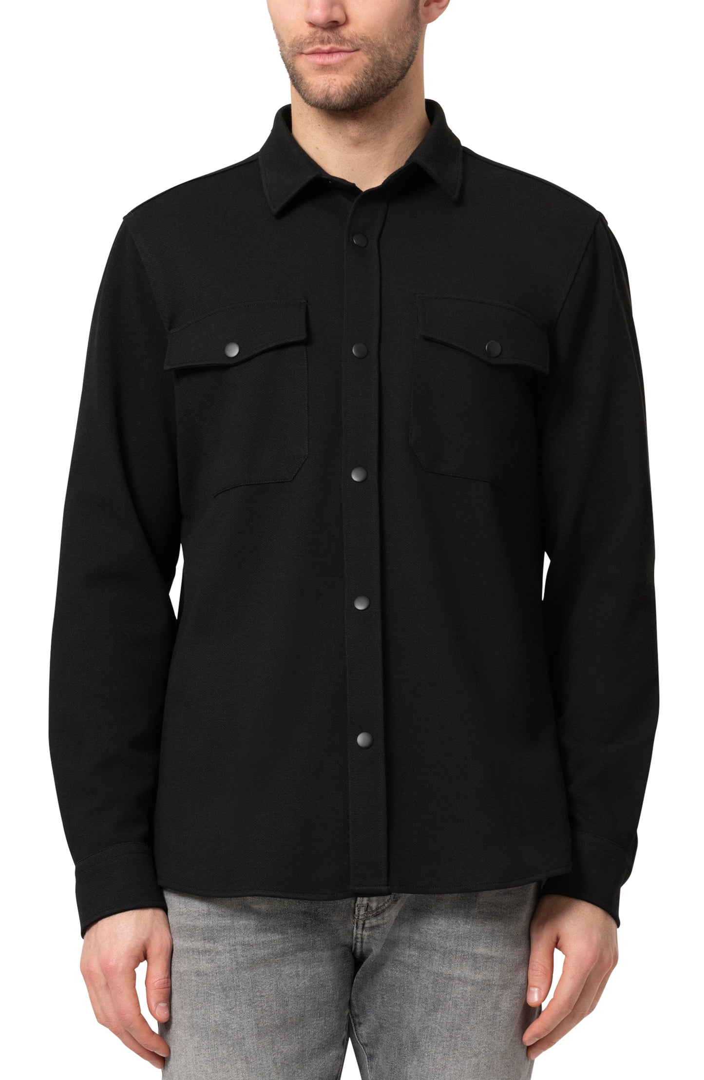 Mavi Long Sleeve Shirt Black - Devine 23
