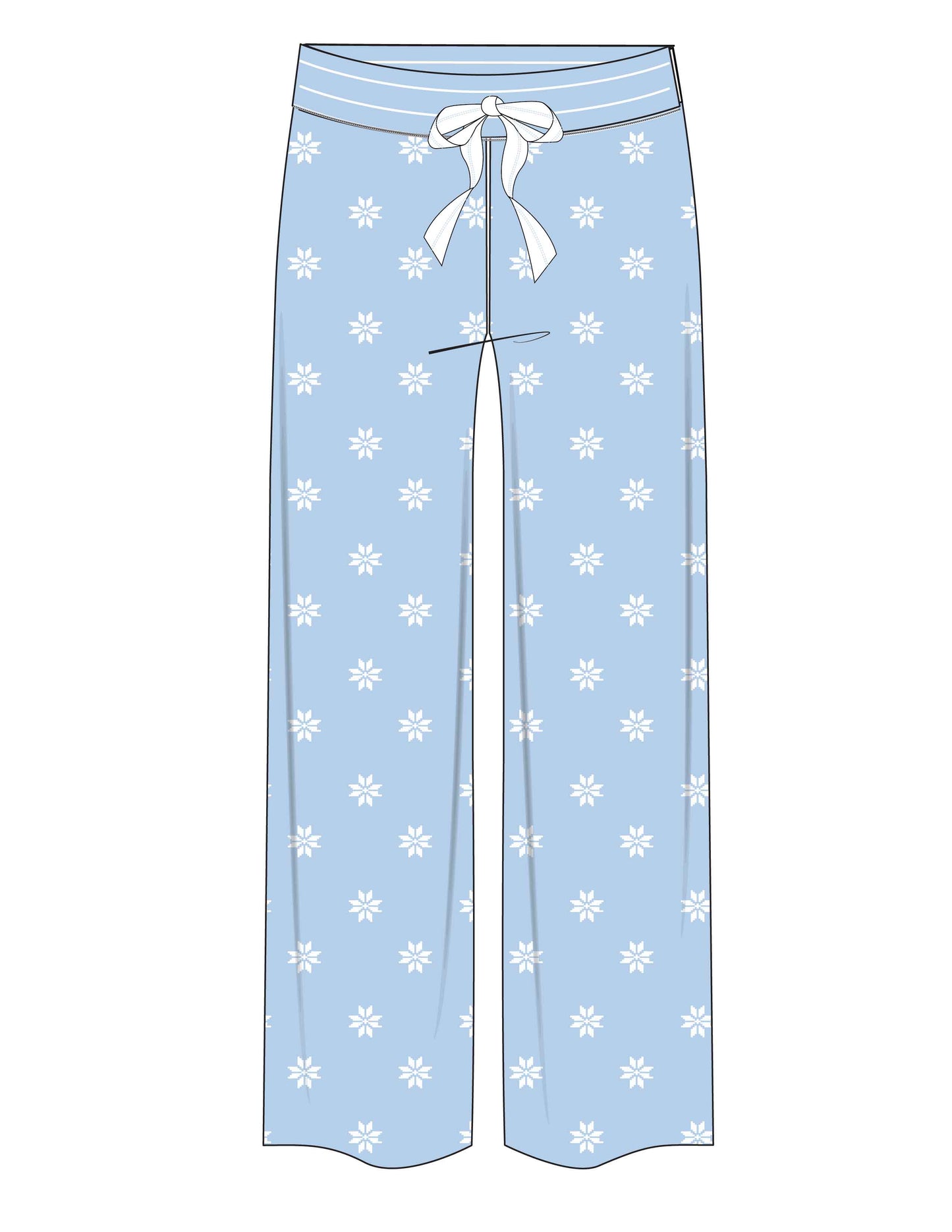 PJ Salvage Women's Après All Day Velour Pants - Snowflake - Devine 23