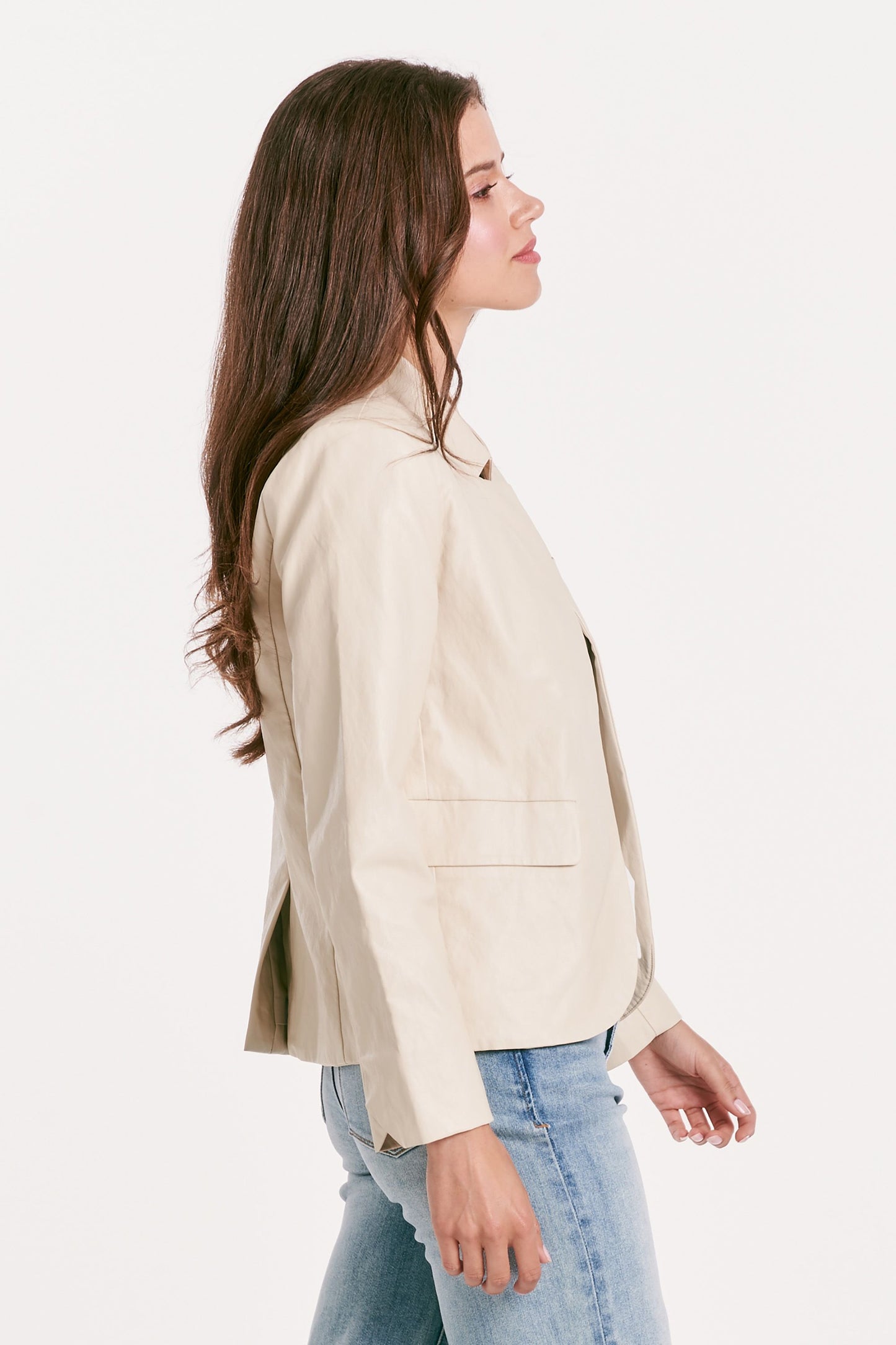 ANOTHER LOVE LONG-SLEEVE FAUX LEATHER JACKET - TRINITY - Devine 23
