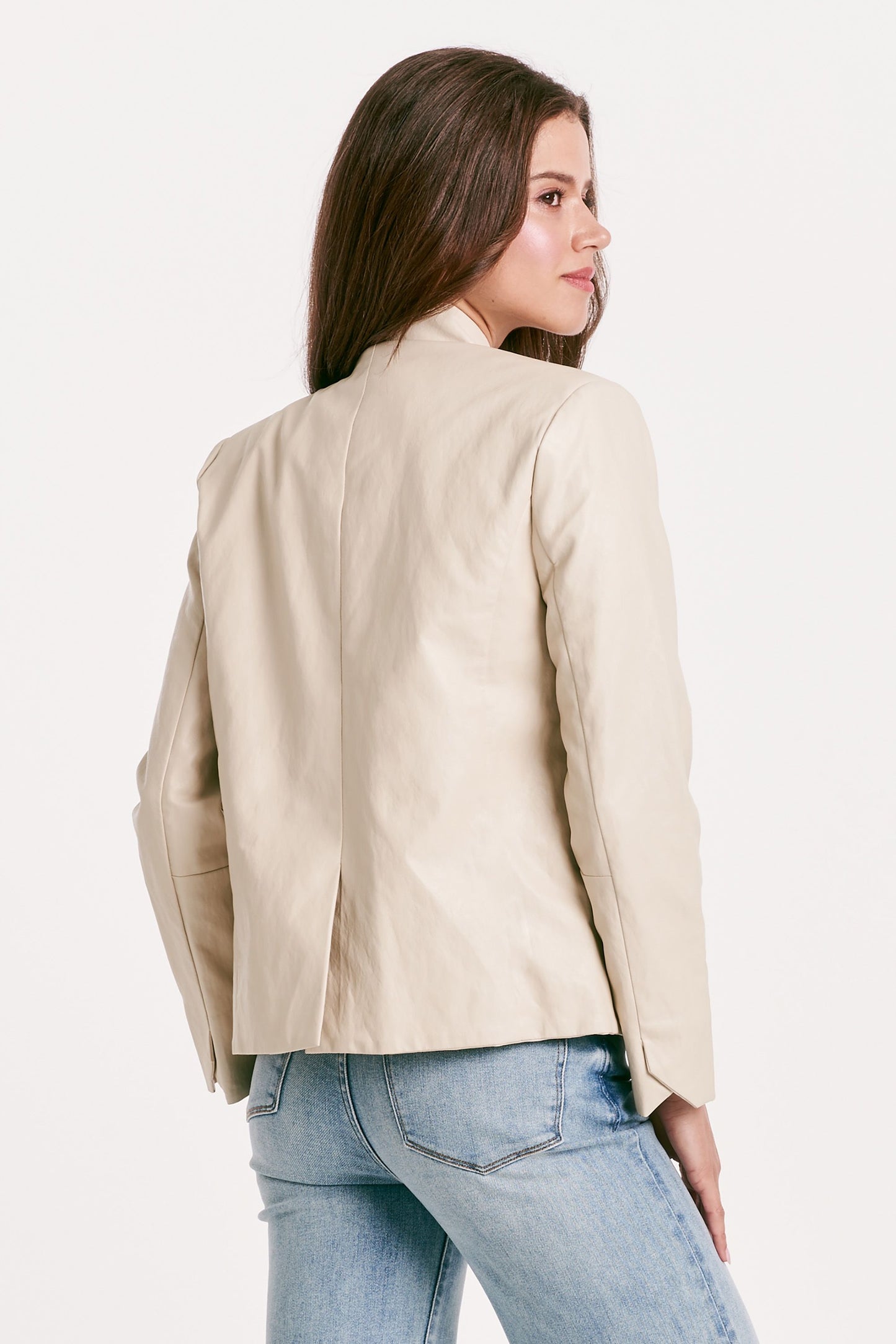 ANOTHER LOVE LONG-SLEEVE FAUX LEATHER JACKET - TRINITY - Devine 23