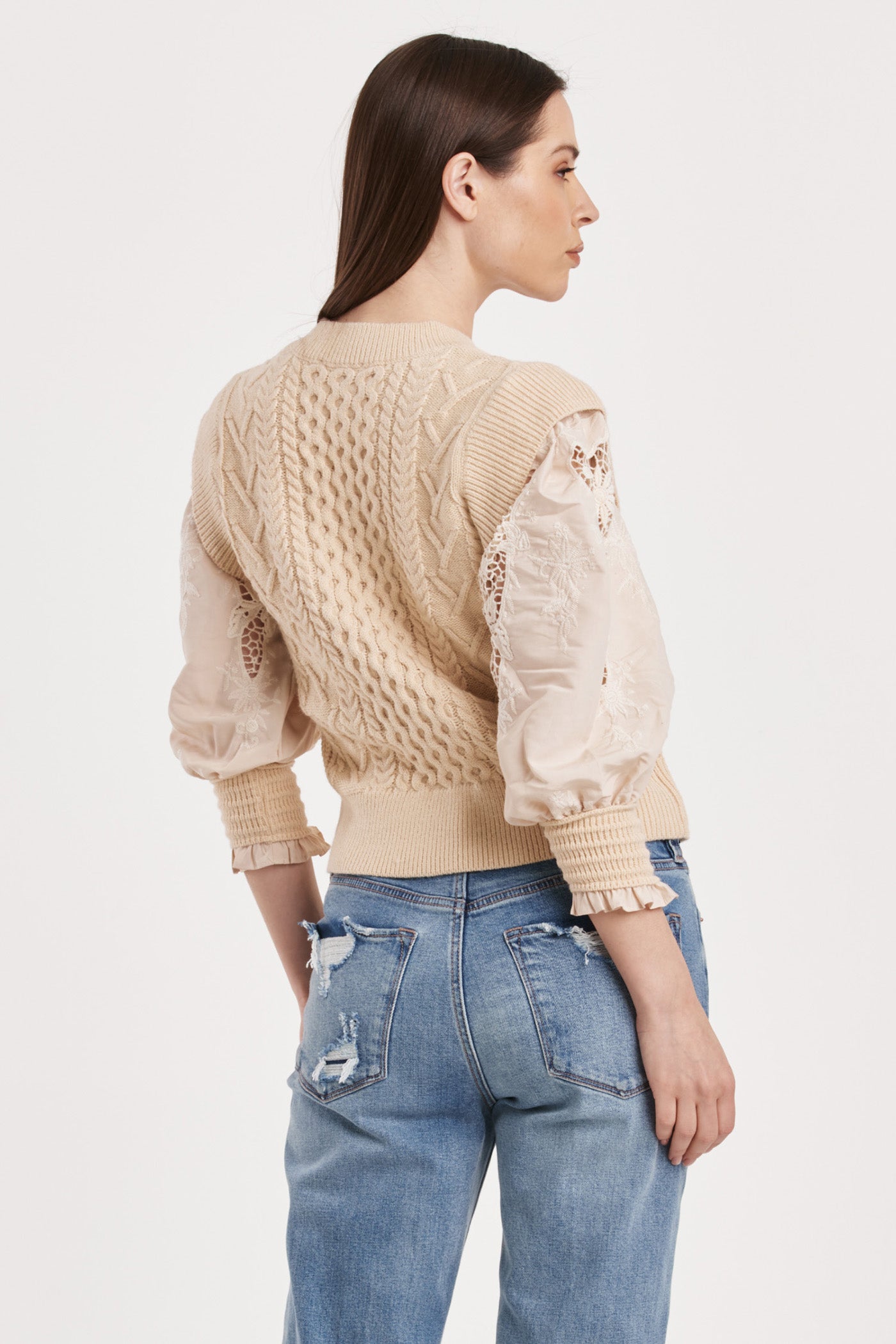 Another Love Sweater w/ Embroidered Puff Sleeve - Natasha - Devine 23