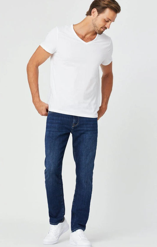 Mavi Men's Matt Relaxed Straight Leg Pants - Dark Feather Blue - Devine 23