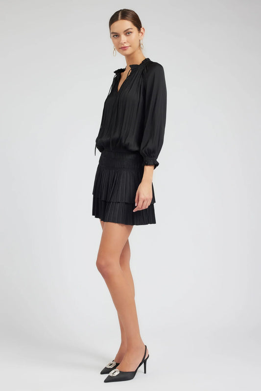 CURRENT AIR 3Q SLEEVE PLEATED MINI DRESS - Devine 23