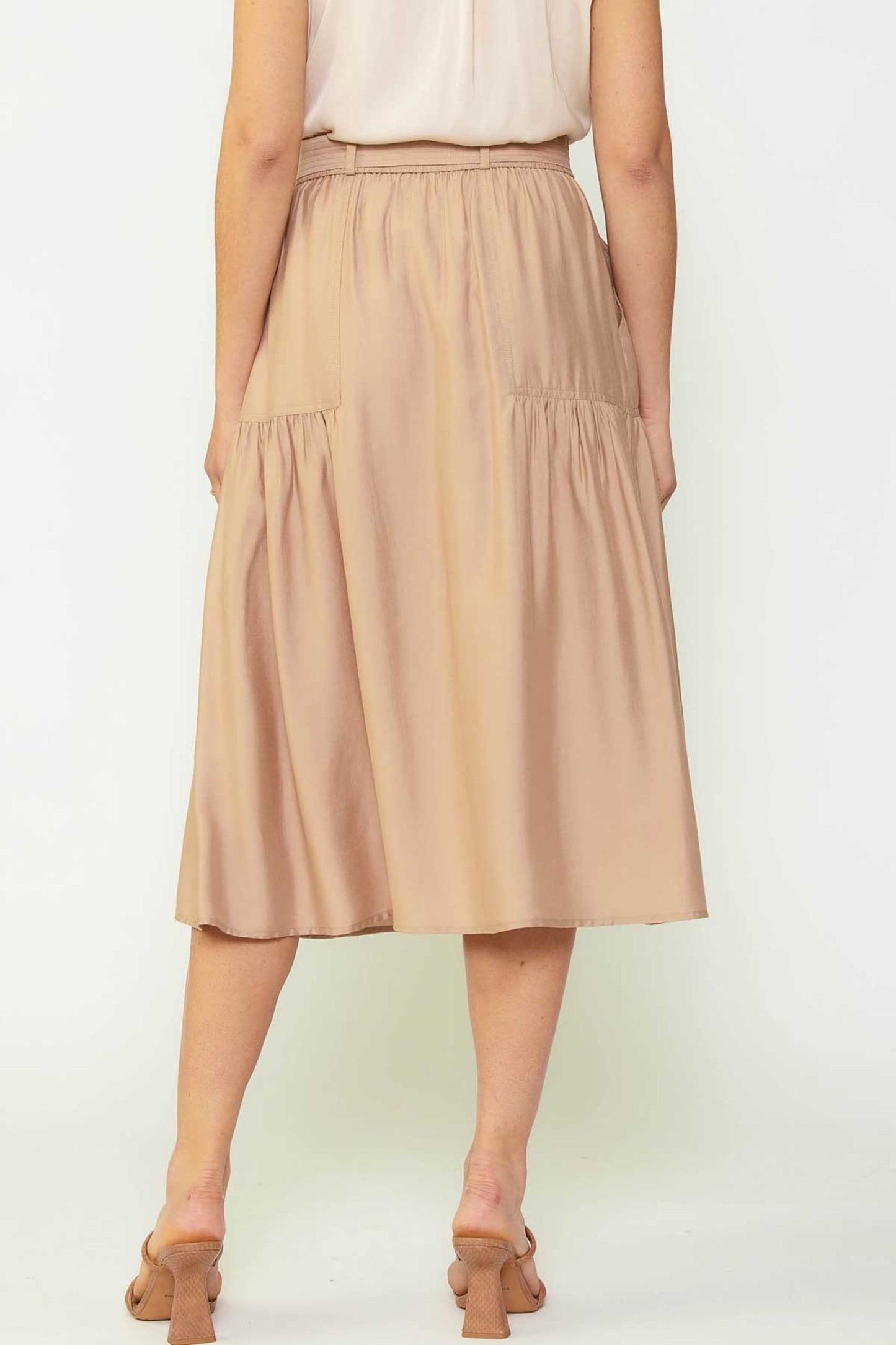 Current Air Tiered Midi Skirt - Devine 23