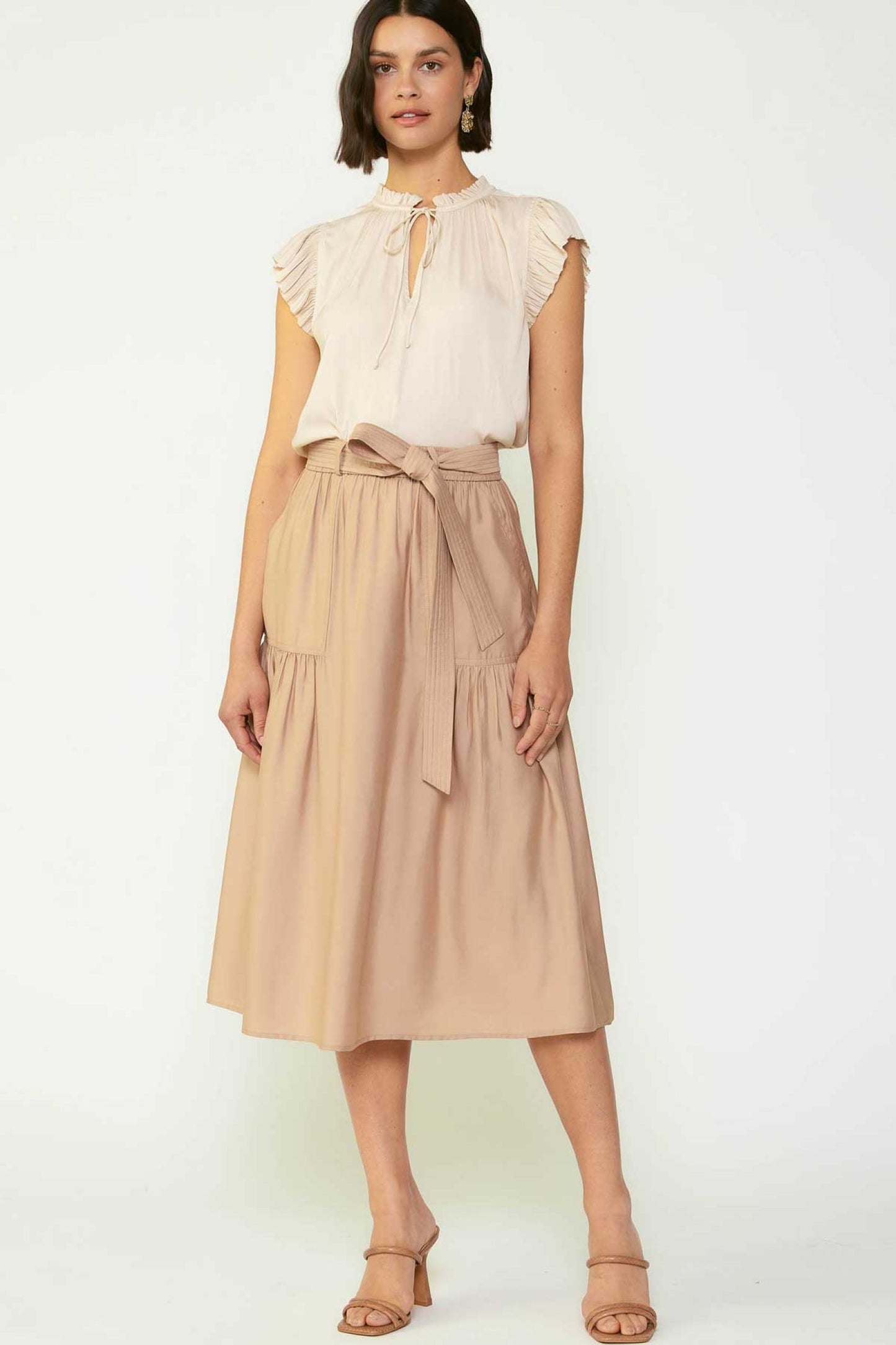 Current Air Tiered Midi Skirt - Devine 23