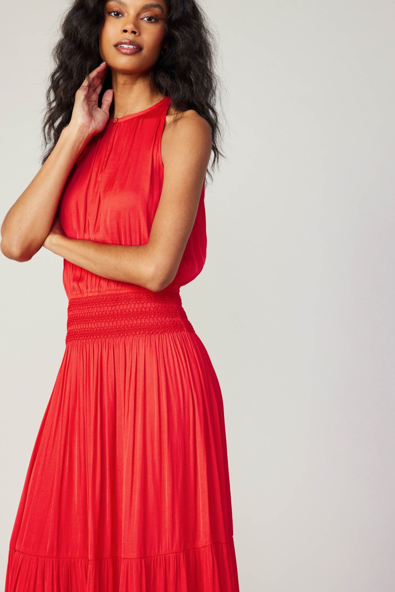 CURRENT AIR TIERED MIDI DRESS - Devine 23