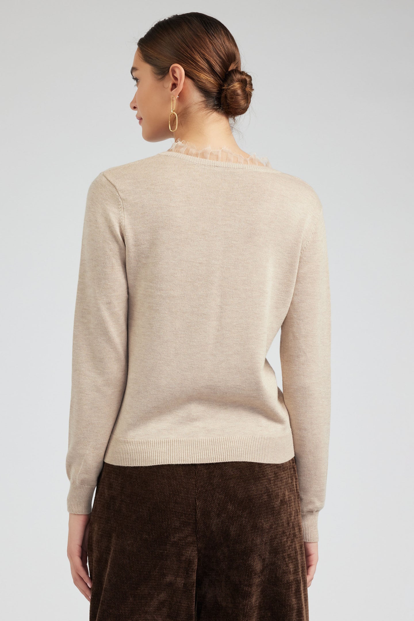 CURRENT AIR LONG-SLEEVE V-NECK SWEATER - Devine 23
