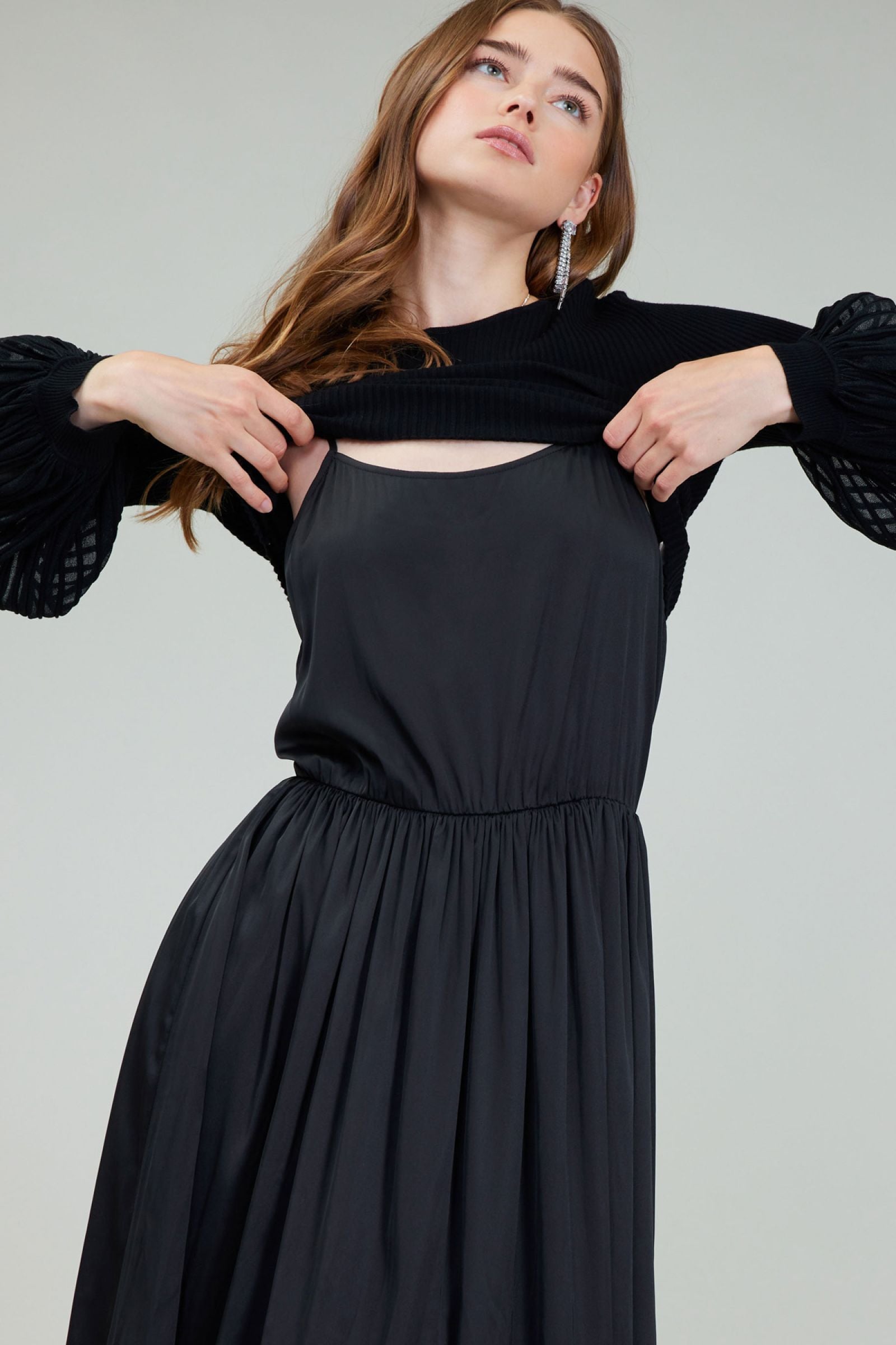CURRENT AIR LONG-SLEEVE ROUND NECK SWEATER & DRESS SETS CURRENT AIR LONG-SLEEVE ROUND NECK SWEATER & DRESS SETS