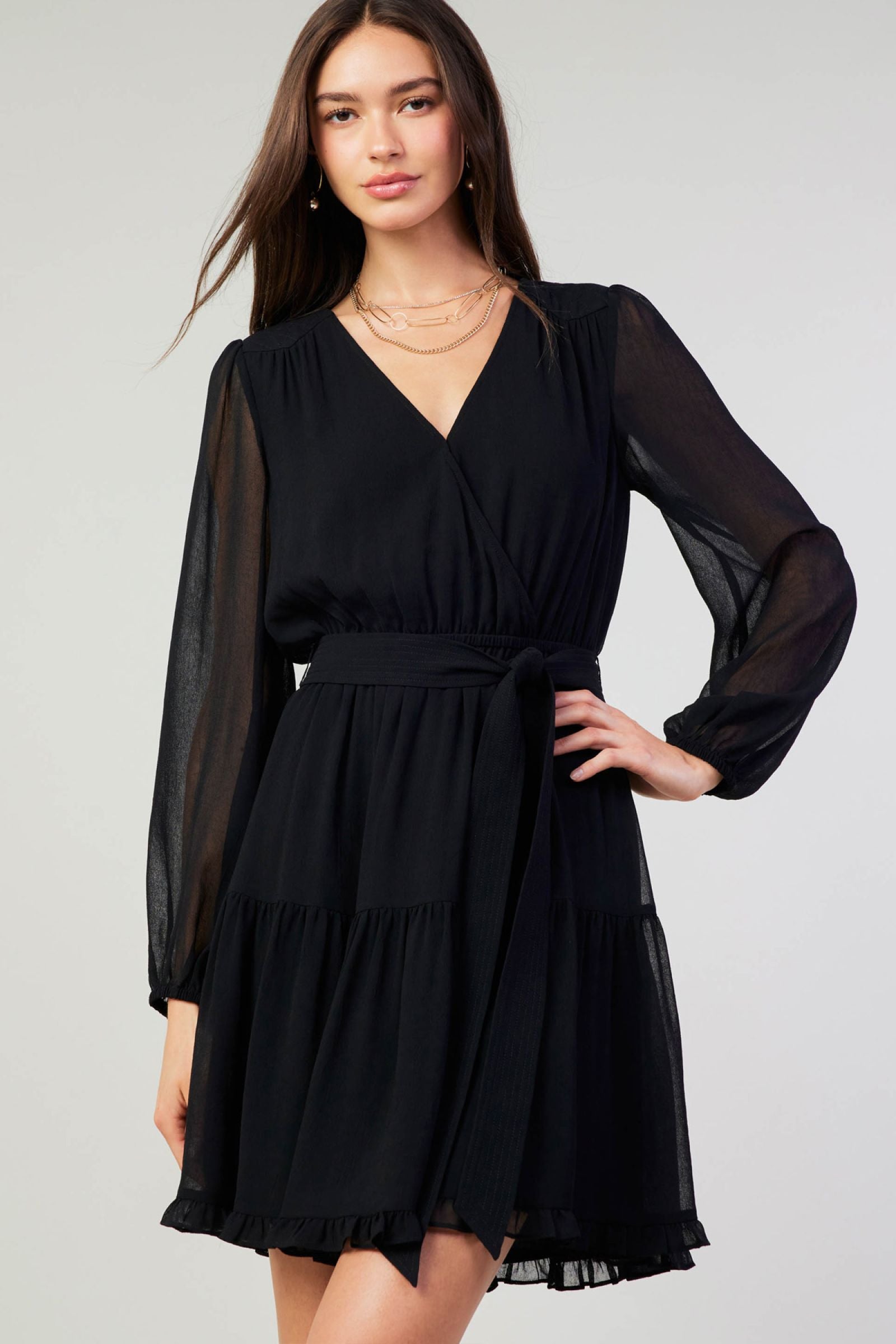 CURRENT AIR LONG-SLEEVE MINI DRESS - Devine 23