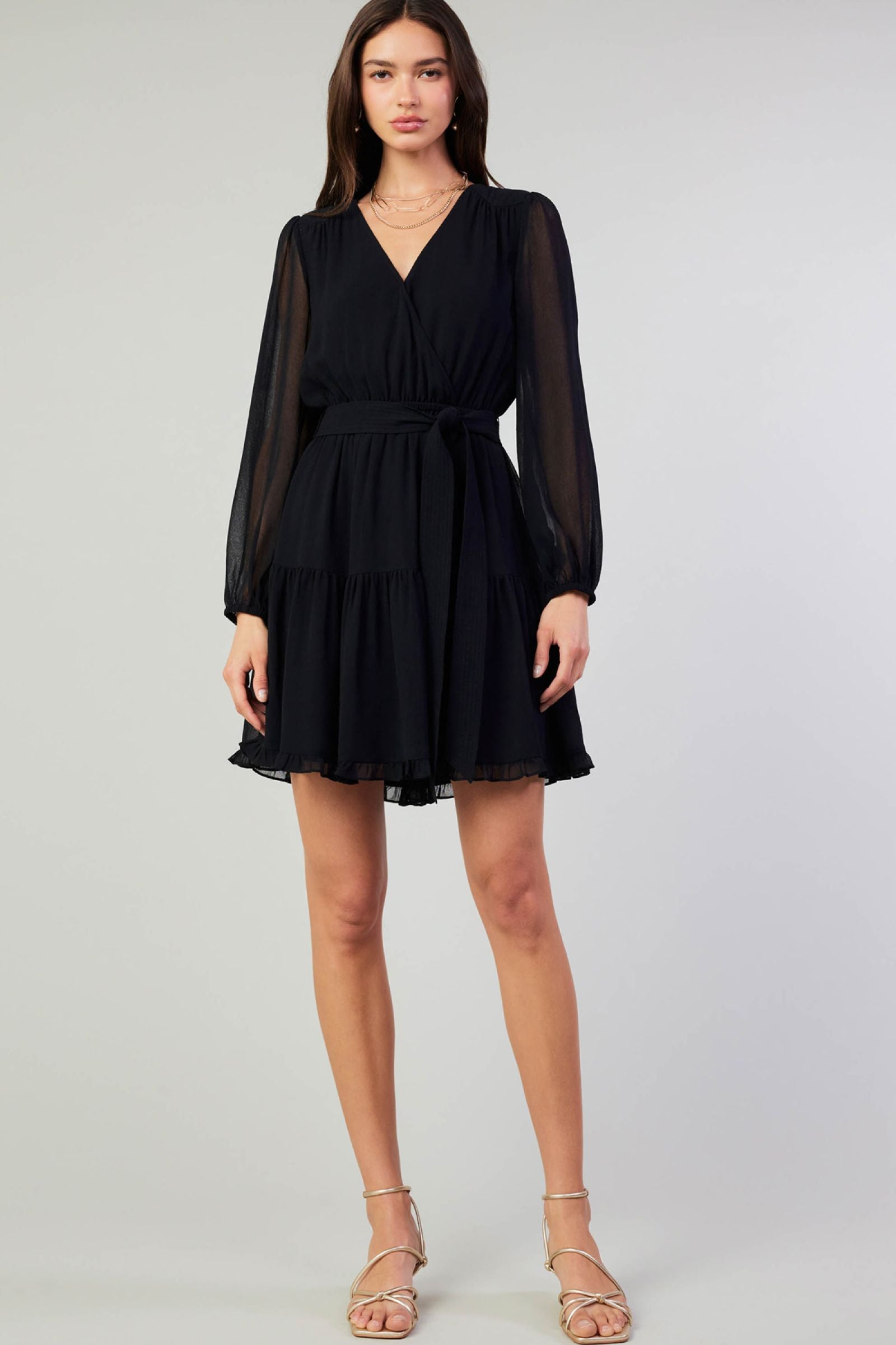CURRENT AIR LONG-SLEEVE MINI DRESS - Devine 23