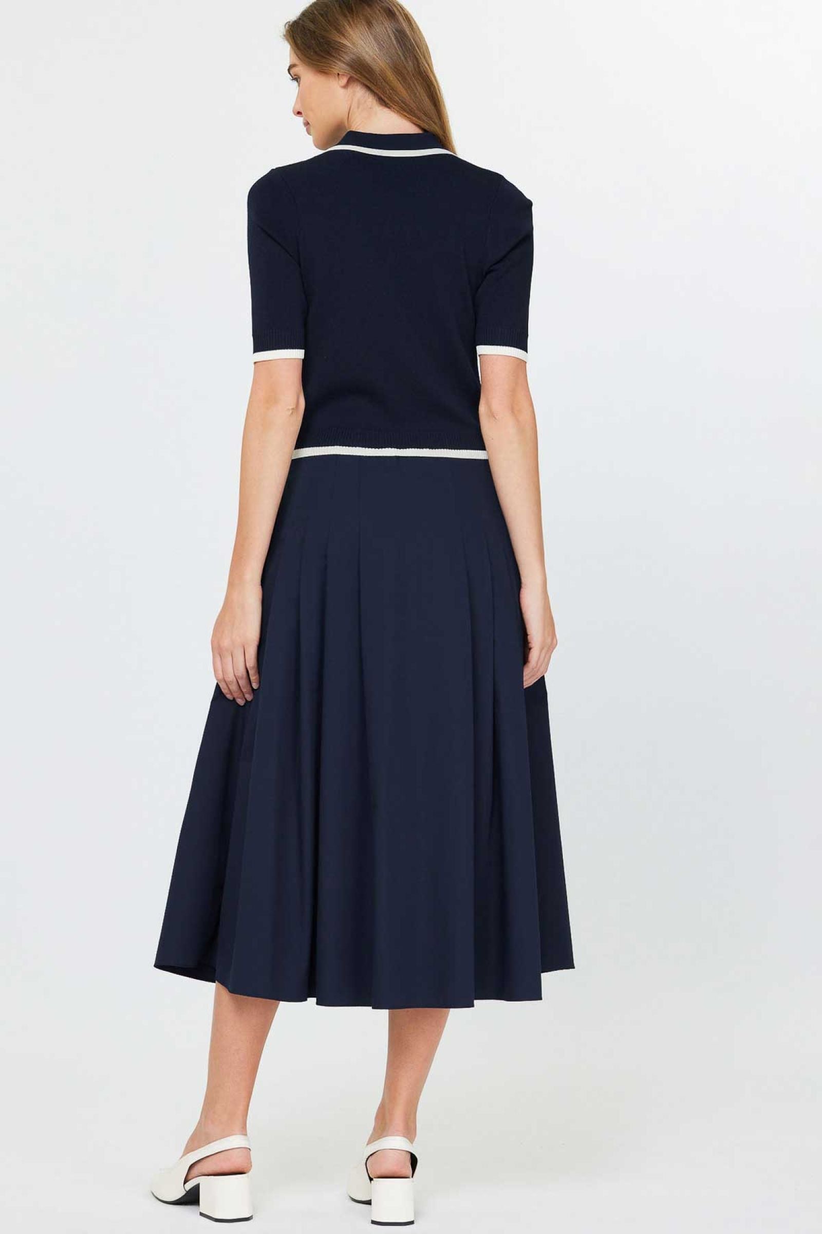 Current Air Polo Collar Dress with Button-Down Front - Devine 23