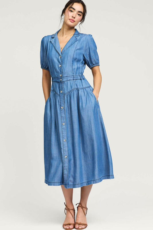 Current Air Half Sleeve Midi Dress - Devine 23