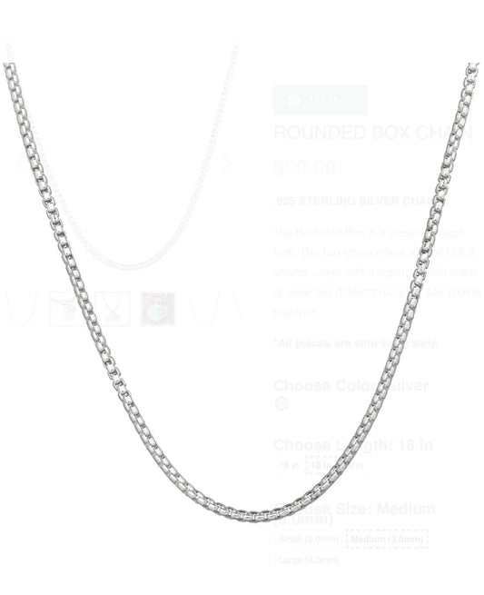 Lola Jewelry Silver Rounded Box Chain - Devine 23