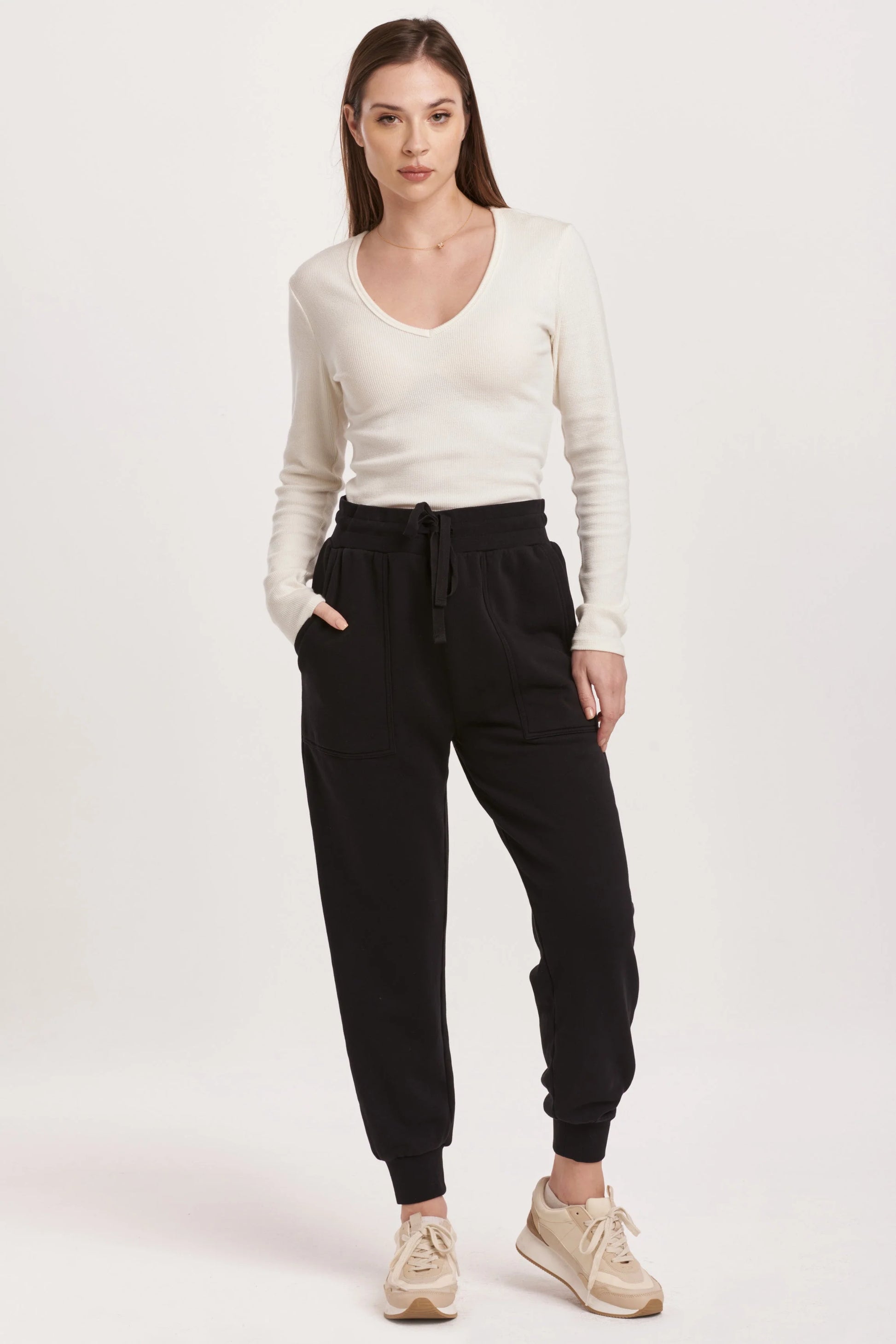 DEAR JOHN HIGH RISE ANKLE JOGGER PANTS - Devine 23