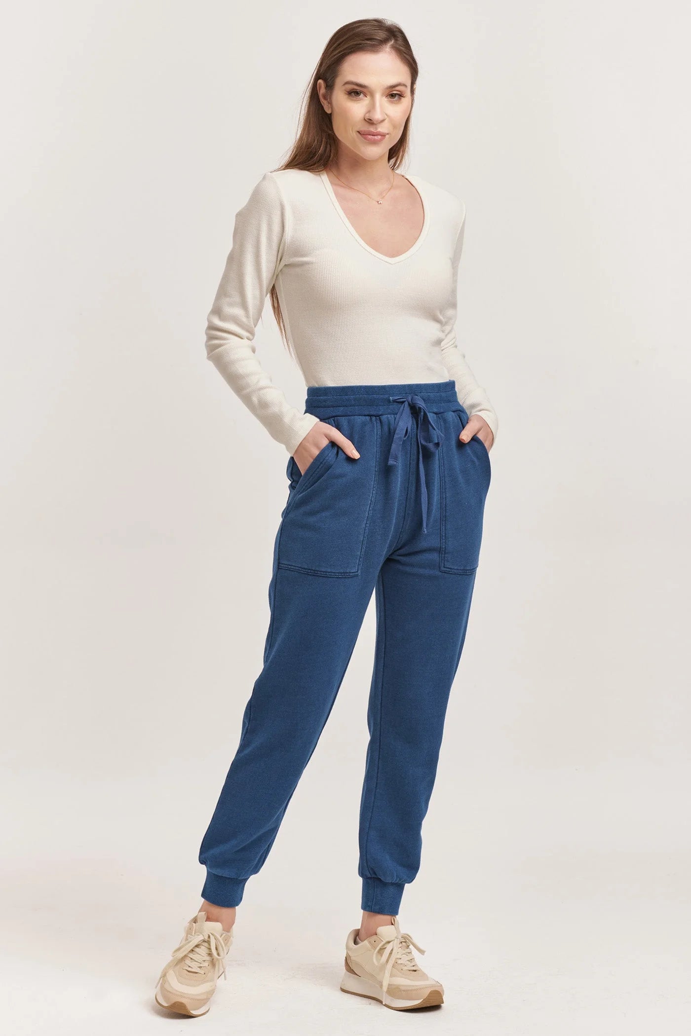 DEAR JOHN HIGH RISE ANKLE JOGGER PANTS - Devine 23