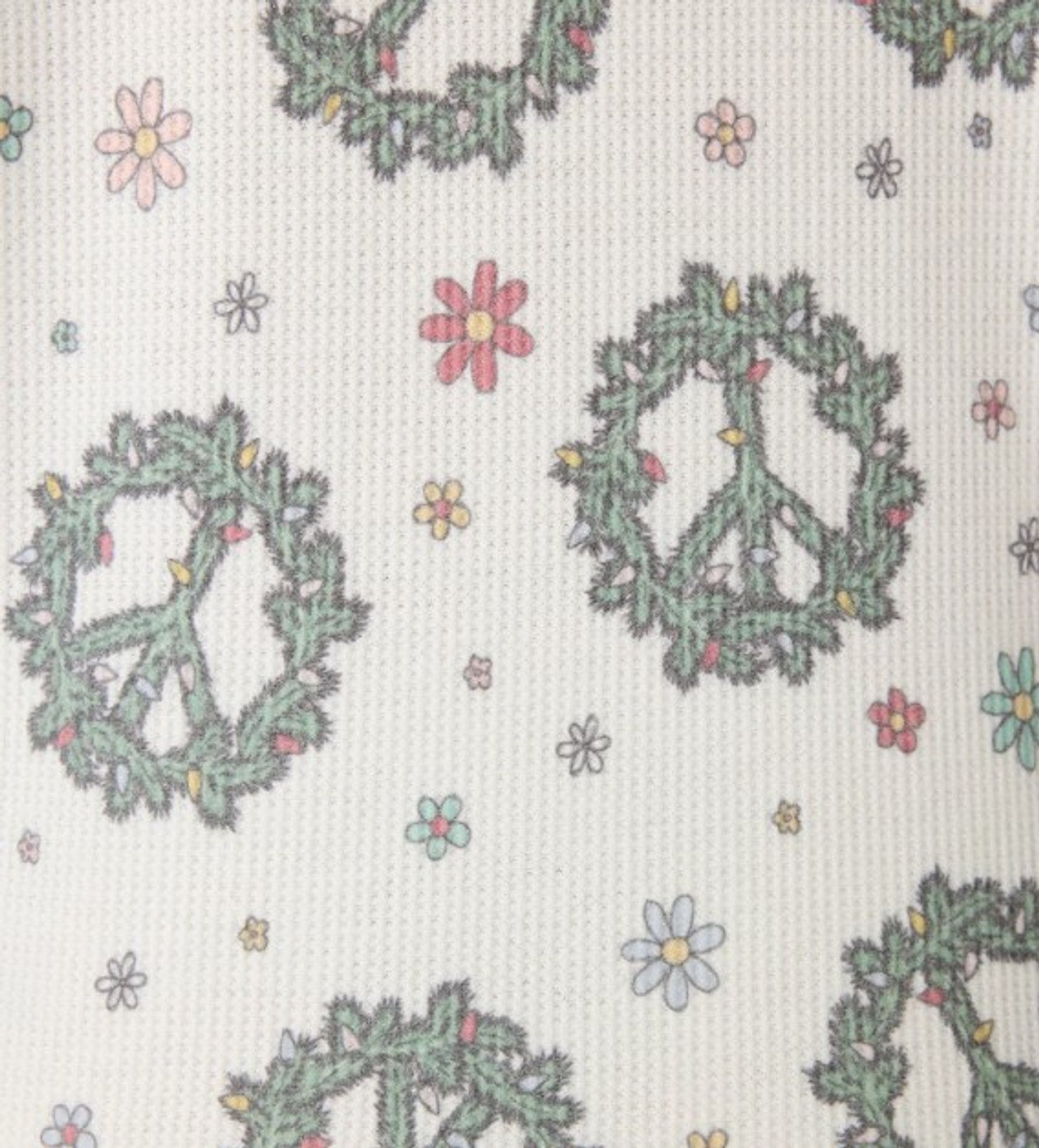 P.J. Salvage Joy World Waffle Thermal Pants - Ivory - Devine 23