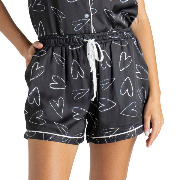 Hello Mello Beauty Sleep Satin Pajama Shorts - Devine 23