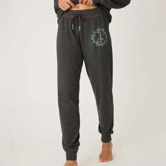 PJ Salvage Joy to the World Pants - Slate - Devine 23