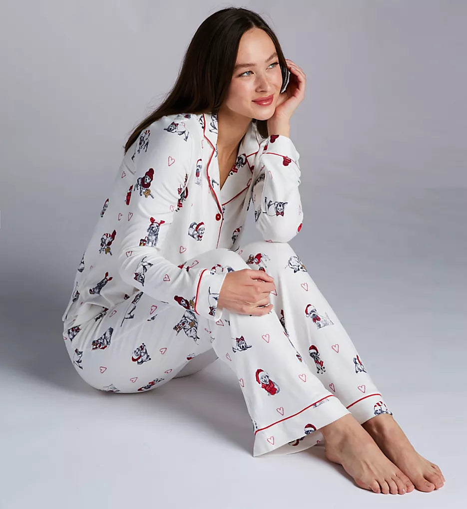 PJ Salvage Candy Cane Lane Butter Jersey PJ Set - Devine 23