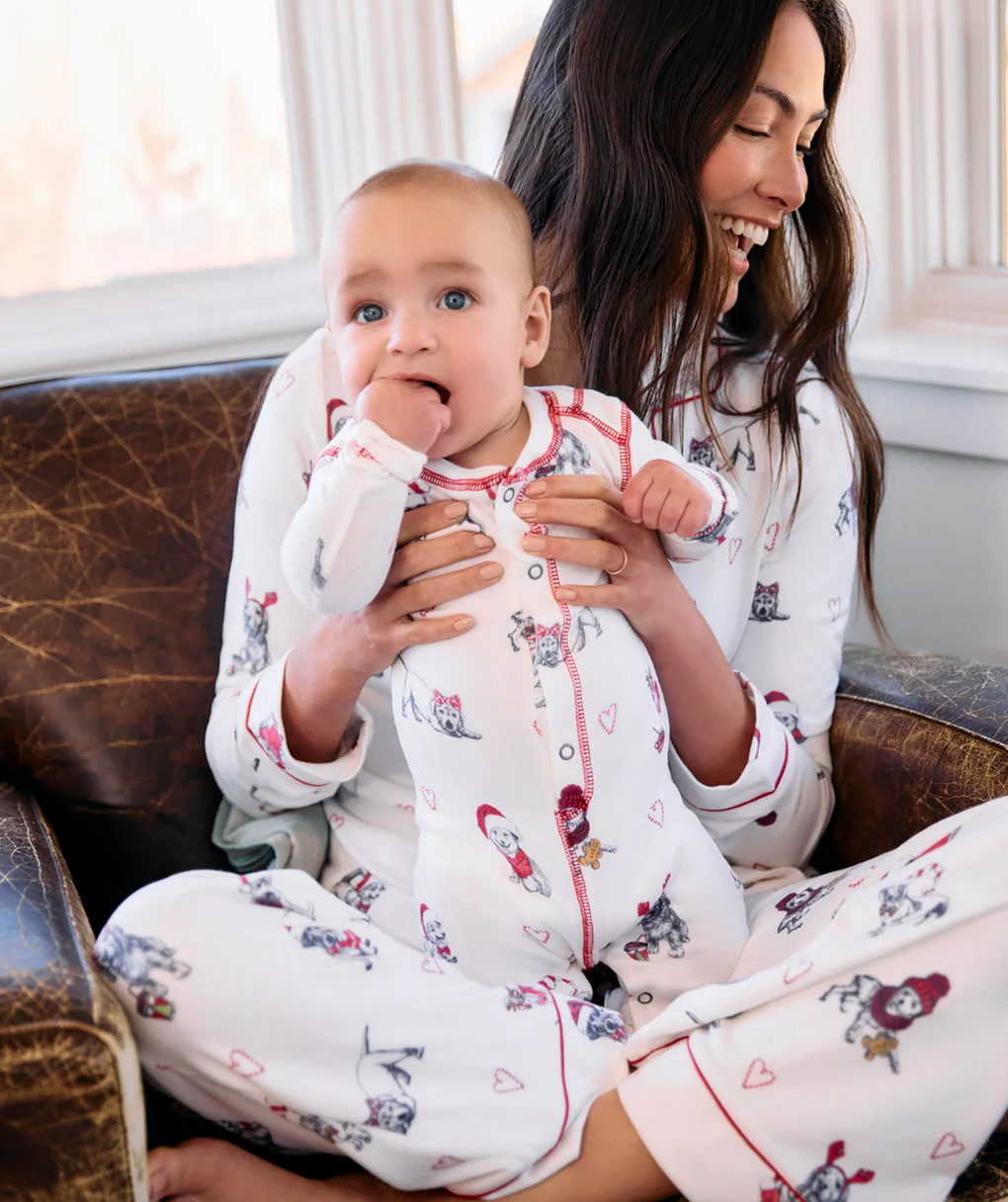 PJ Salvage Candy Cane Lane Butter Jersey PJ - - Romper (12-18 months) - Devine 23