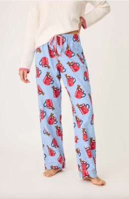 PJ Salvage Hug in a Mug Flannel Pajama Pant - Denim - Devine 23