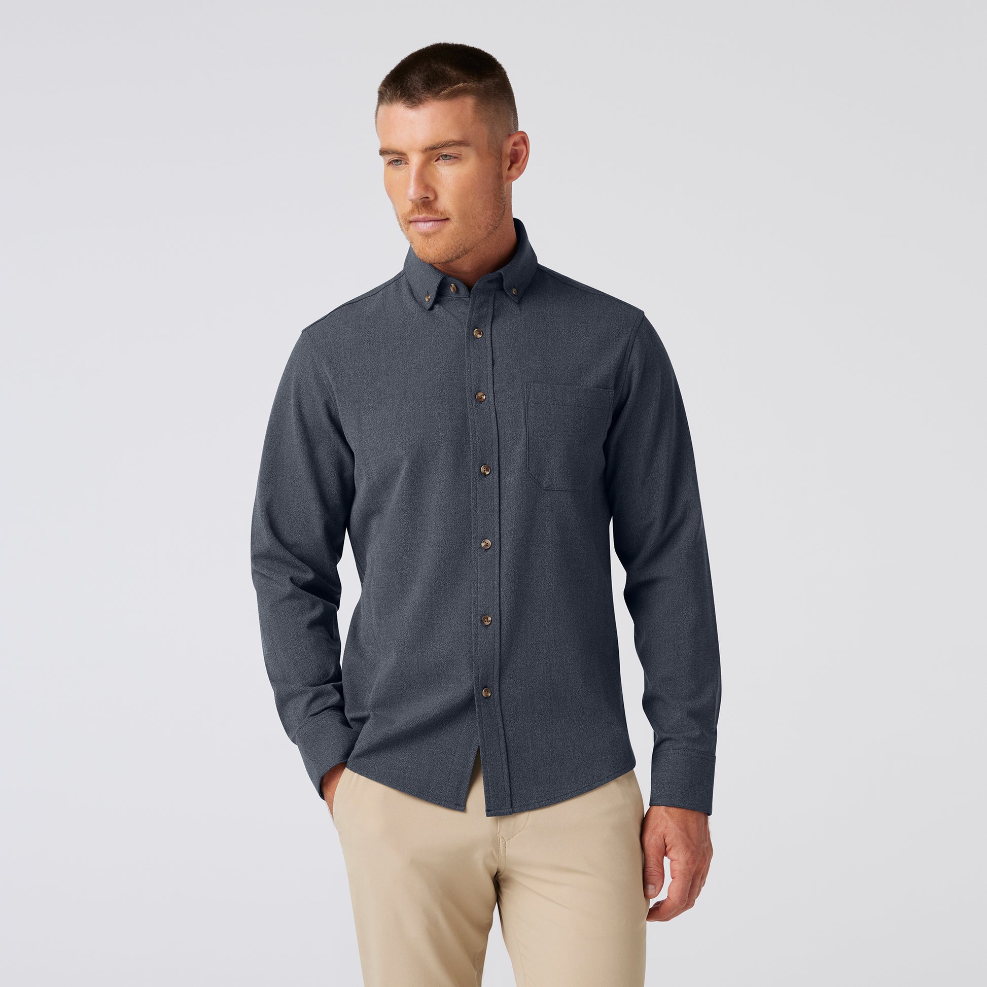 Mizzen+Main Men's City Long Sleeve Flannel Shirt - Devine 23