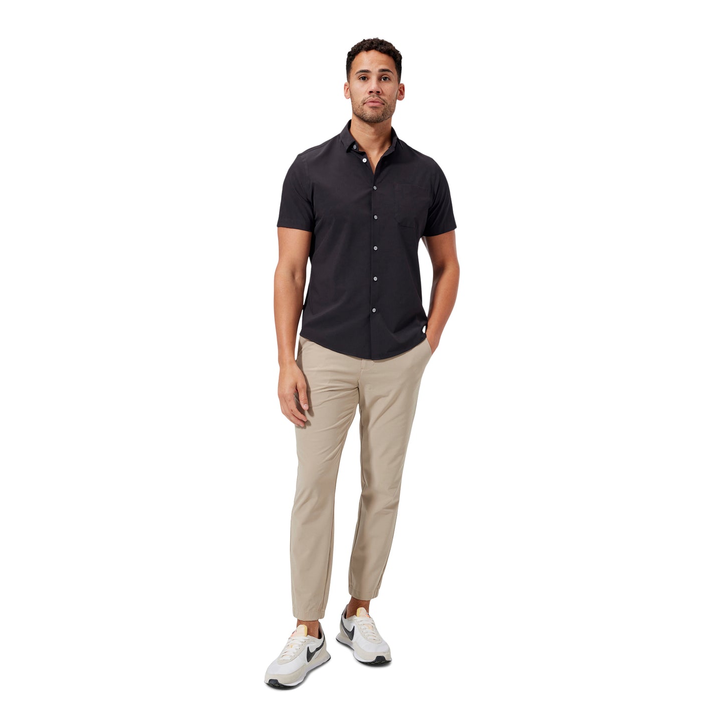Mizzen+Main Men's Leeward Short Sleeve Dress Shirt - Trim No Tuck - Devine 23