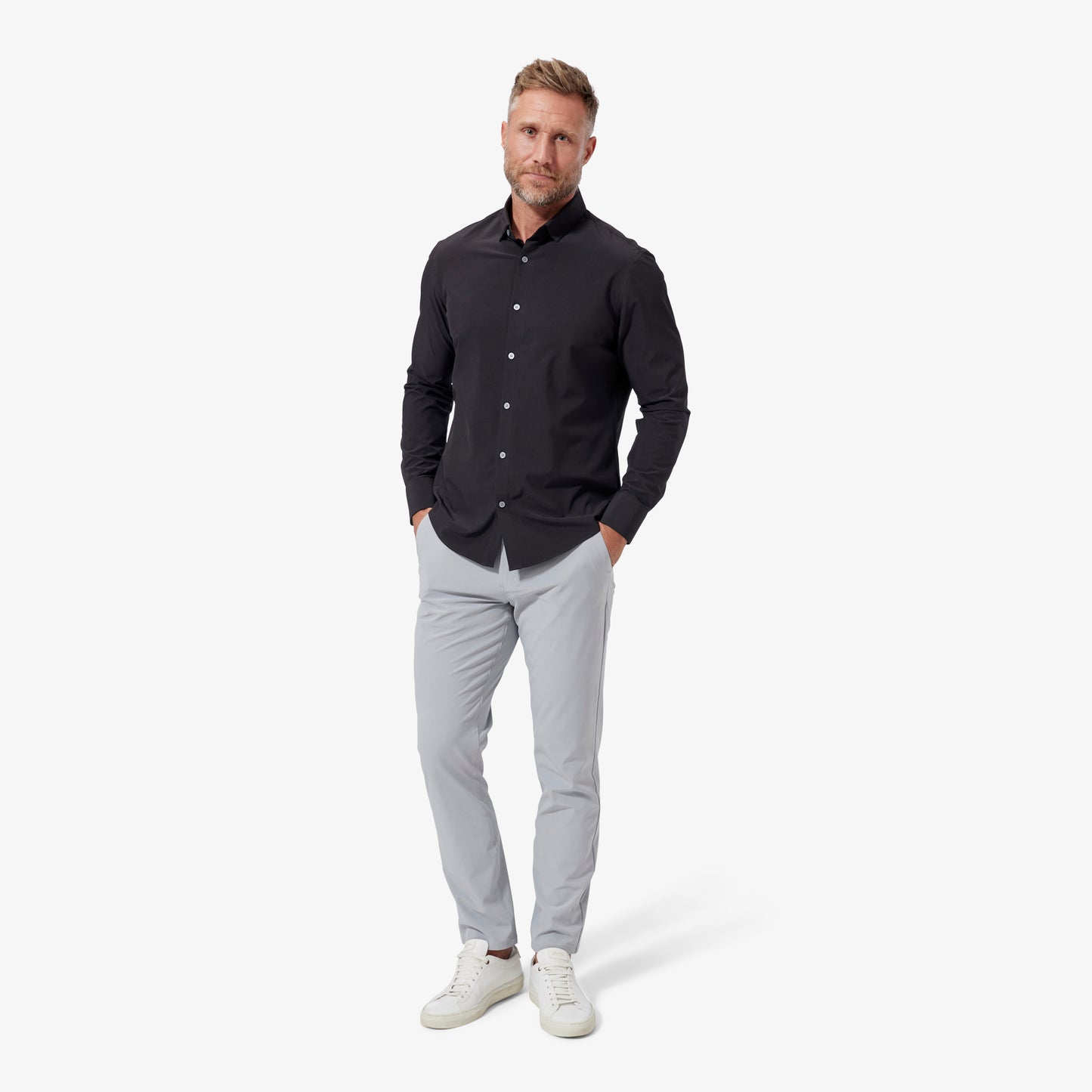 Mizzen+Main Men's Leeward Long Sleeve Dress Shirt - Classic No Tuck - Devine 23