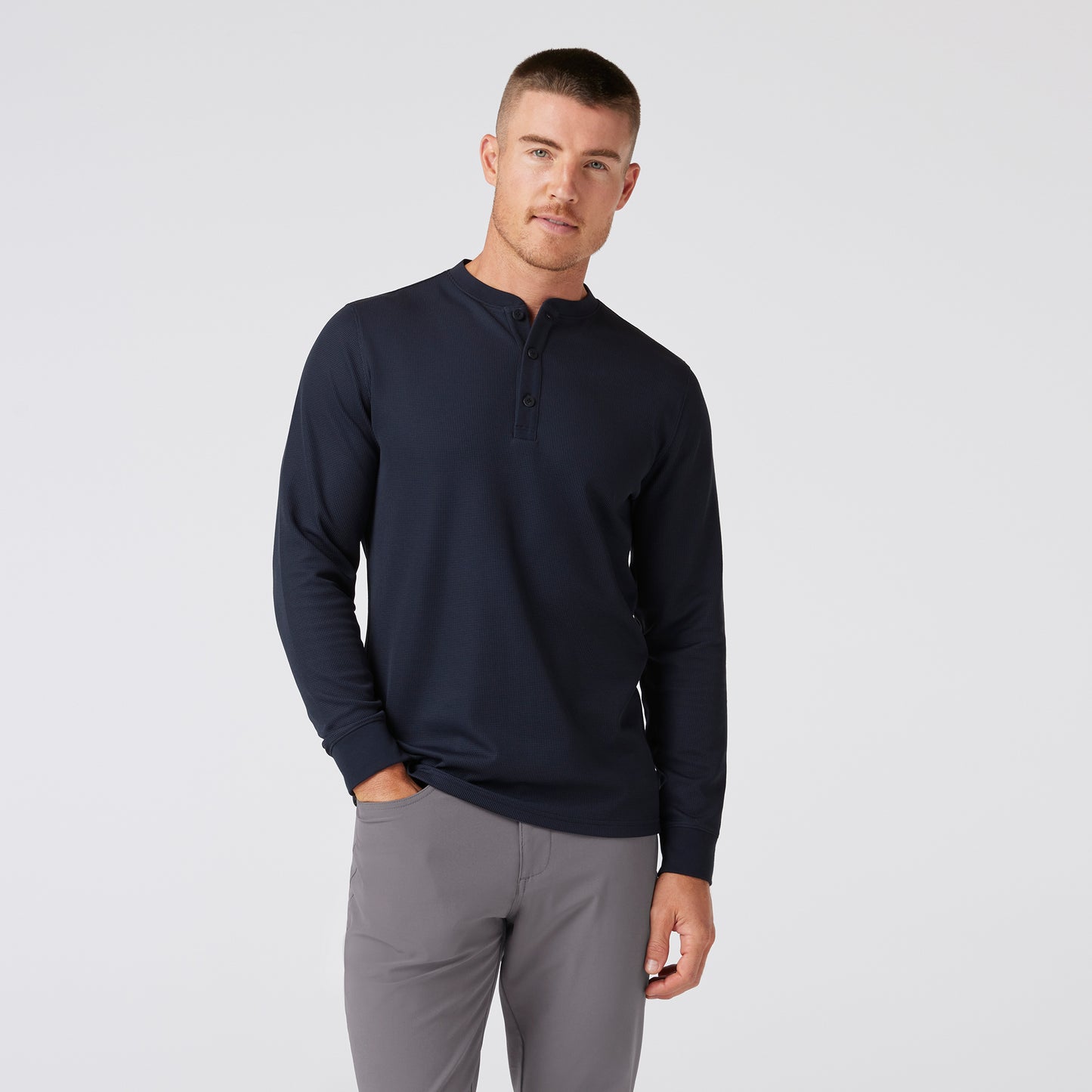Mizzen+Main Men's Henderson Long Sleeve Henley Shirt - Devine 23