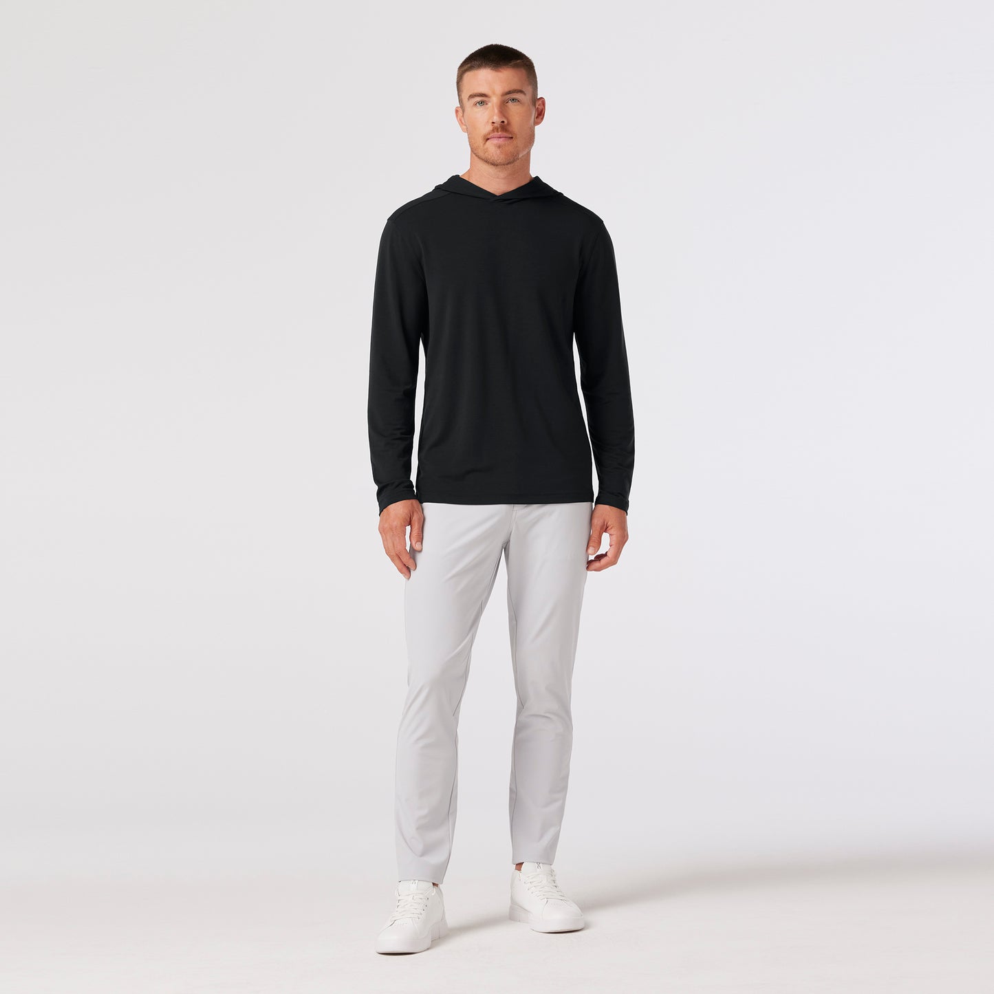 Mizzen+Main Men's Knox Long Sleeve Hoodie Shirt - Devine 23