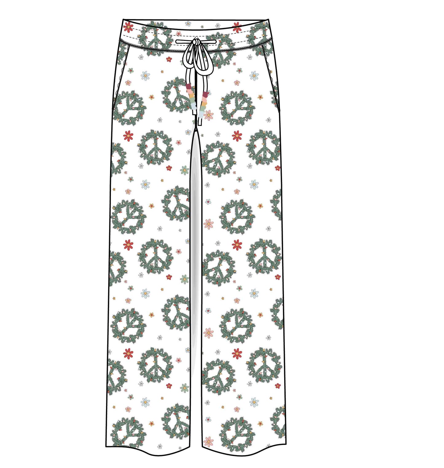 P.J. Salvage Joy World Waffle Thermal Pants - Ivory - Devine 23
