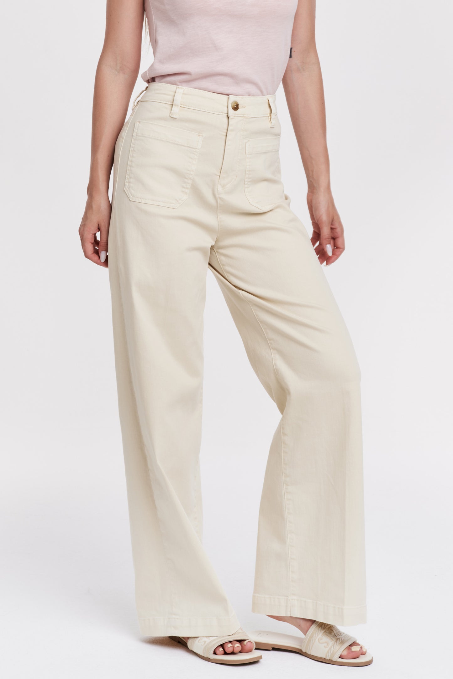 ANOTHER LOVE PATCH POCKET HIGH WAIST PANT - Devine 23