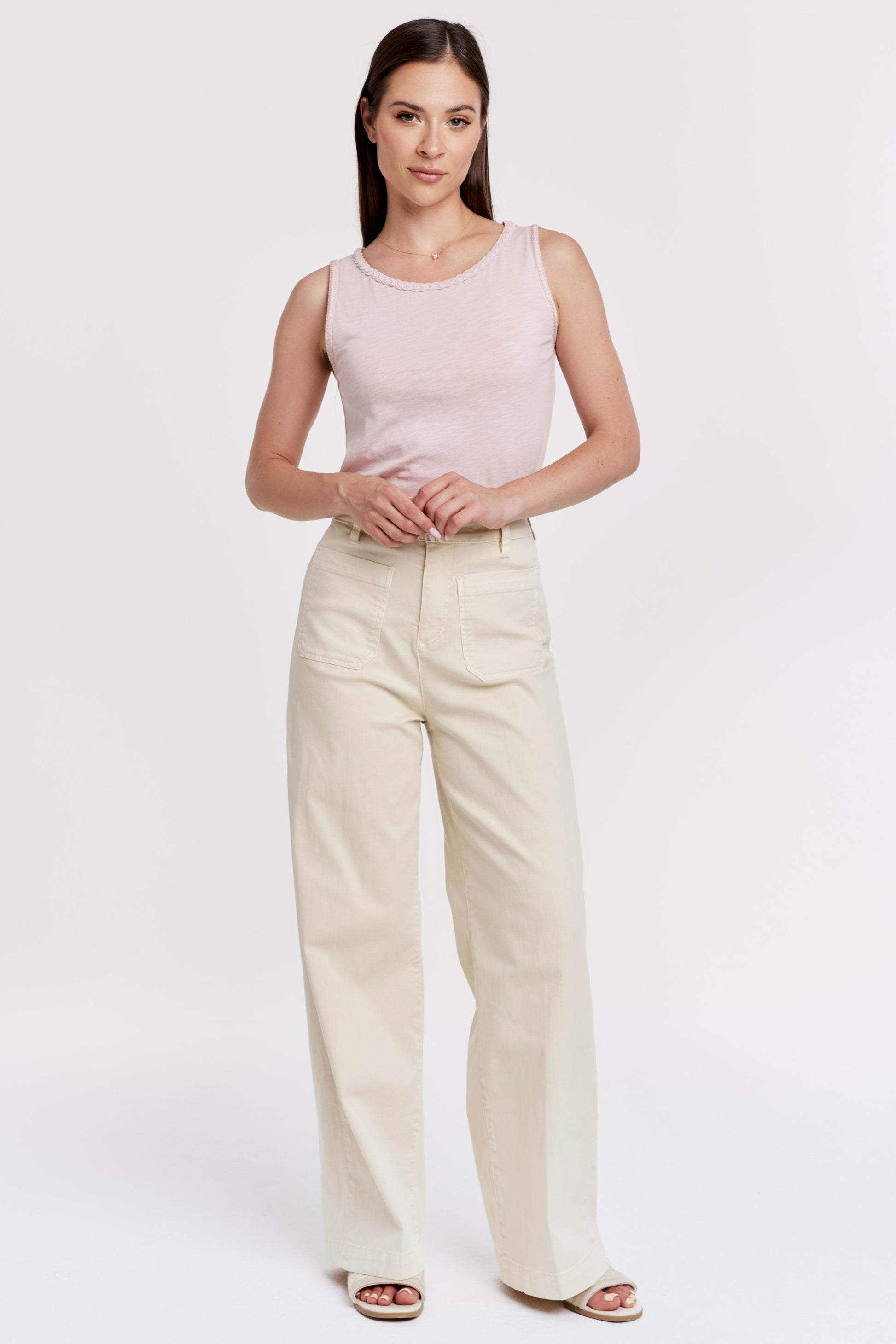 ANOTHER LOVE PATCH POCKET HIGH WAIST PANT - Devine 23